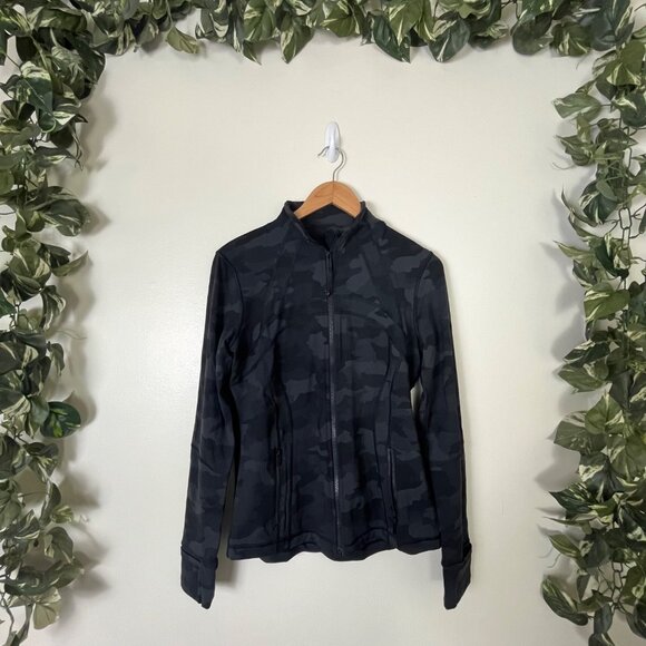 Lululemon Athletic Define Full Zip Jacket Luon Incognito Camo Coal Women’s Sz 10 - Picture 1 of 9